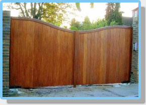 concavewooden gate
