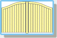 convexwooden gate drawing