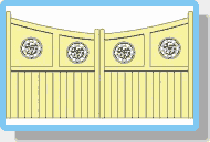 floribundawooden gate drawing